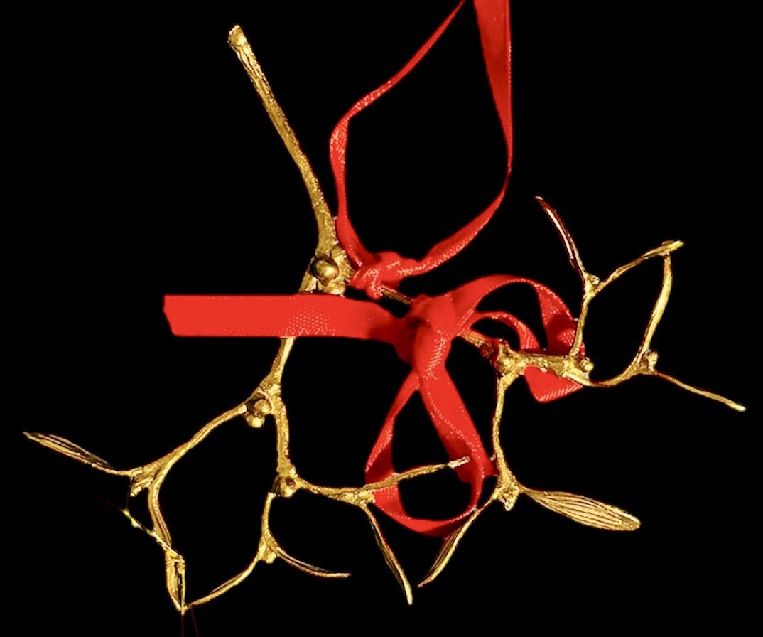 Giuliano Ricchi Christmas Ornament Tree Branch Silver/Gold Plated NWT, Italy