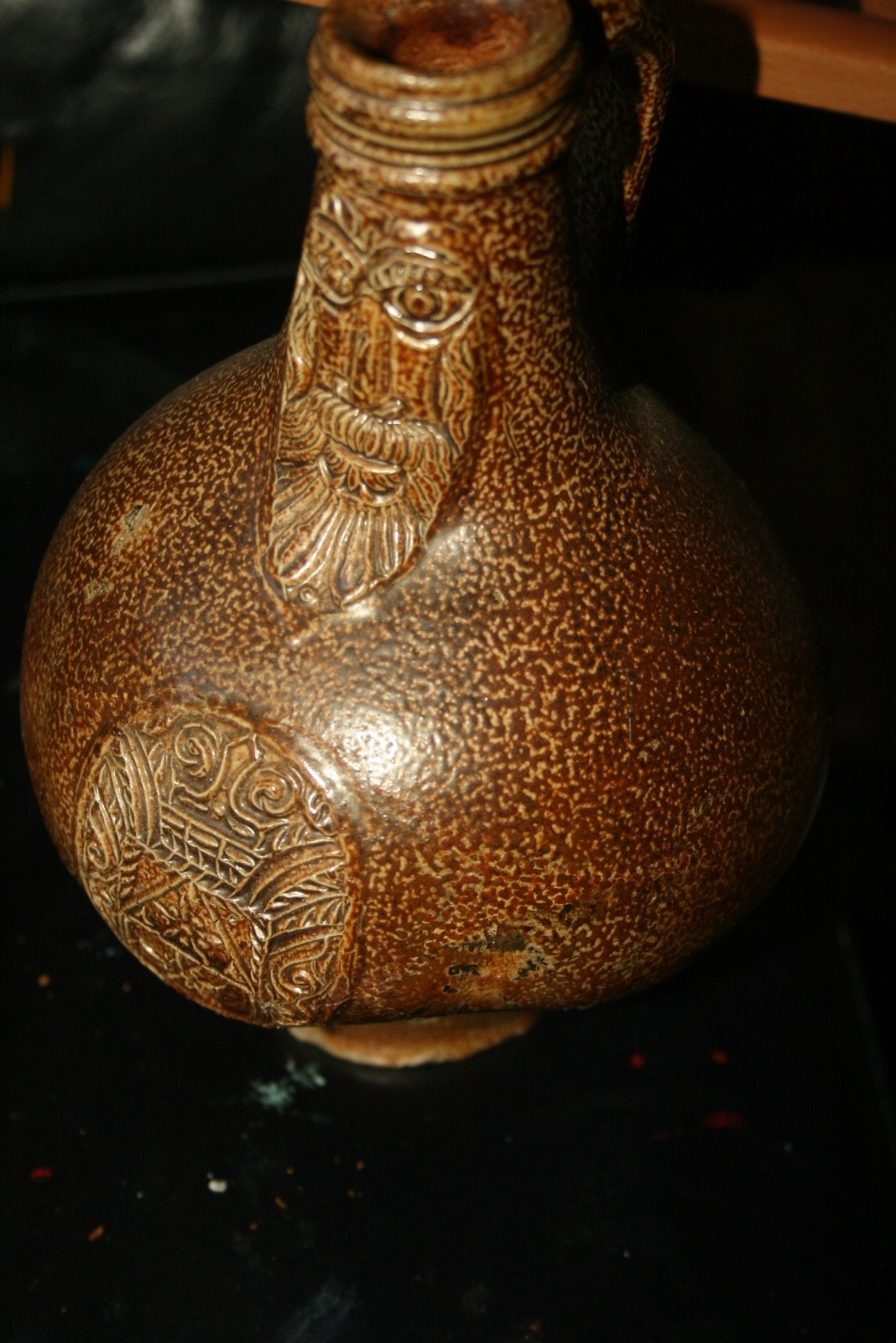 16-17 TH CENTURY BELLARMINE FRECHEN RAEREN MEDIEVAL JUG GERMANY