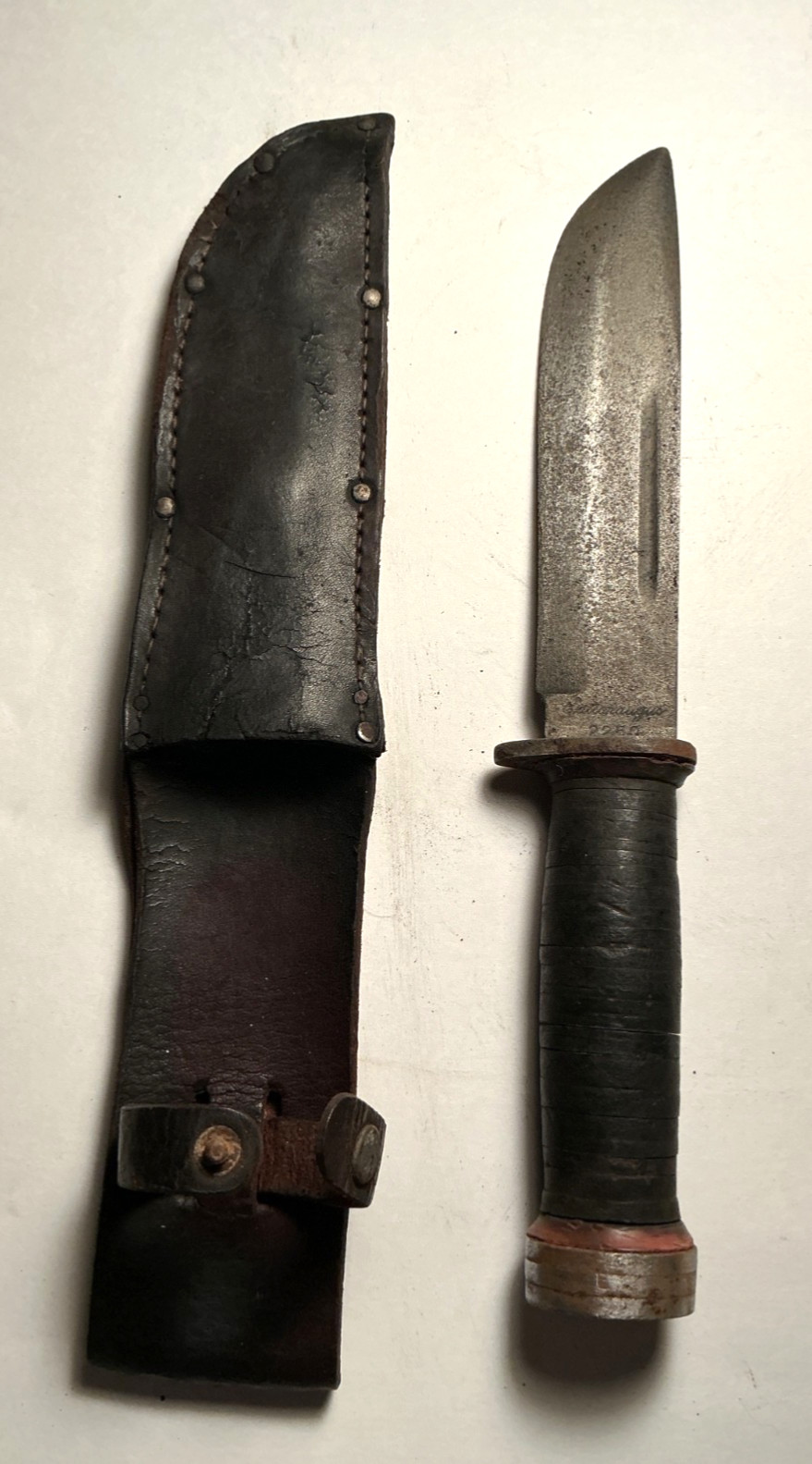 VINTAGE 1941-1945 CATTARAUGUS 225Q QUARTERMASTER FIGHTING KNIFE -ORIGINAL SHEATH