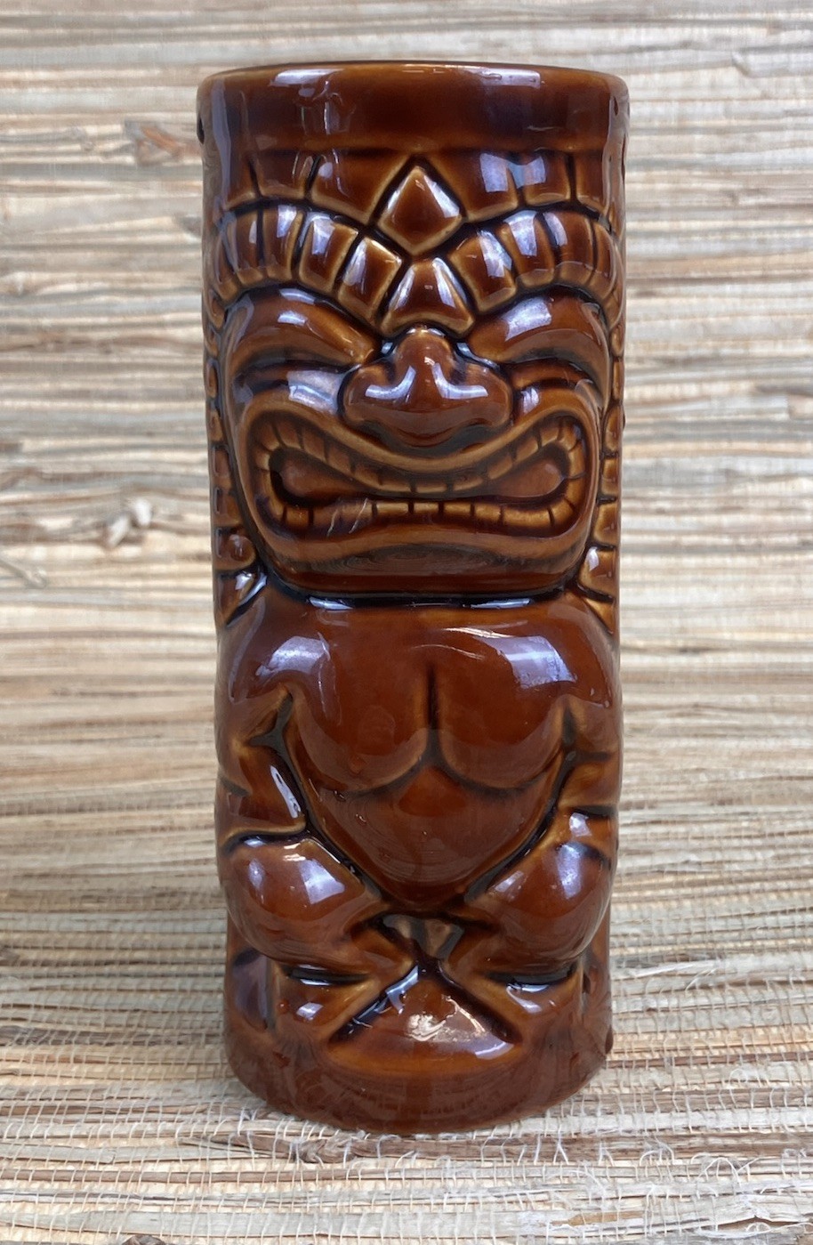 Vintage Mai Kai Mara Amu Tiki Mug Ft Lauderdale Brown Glaze 6.75