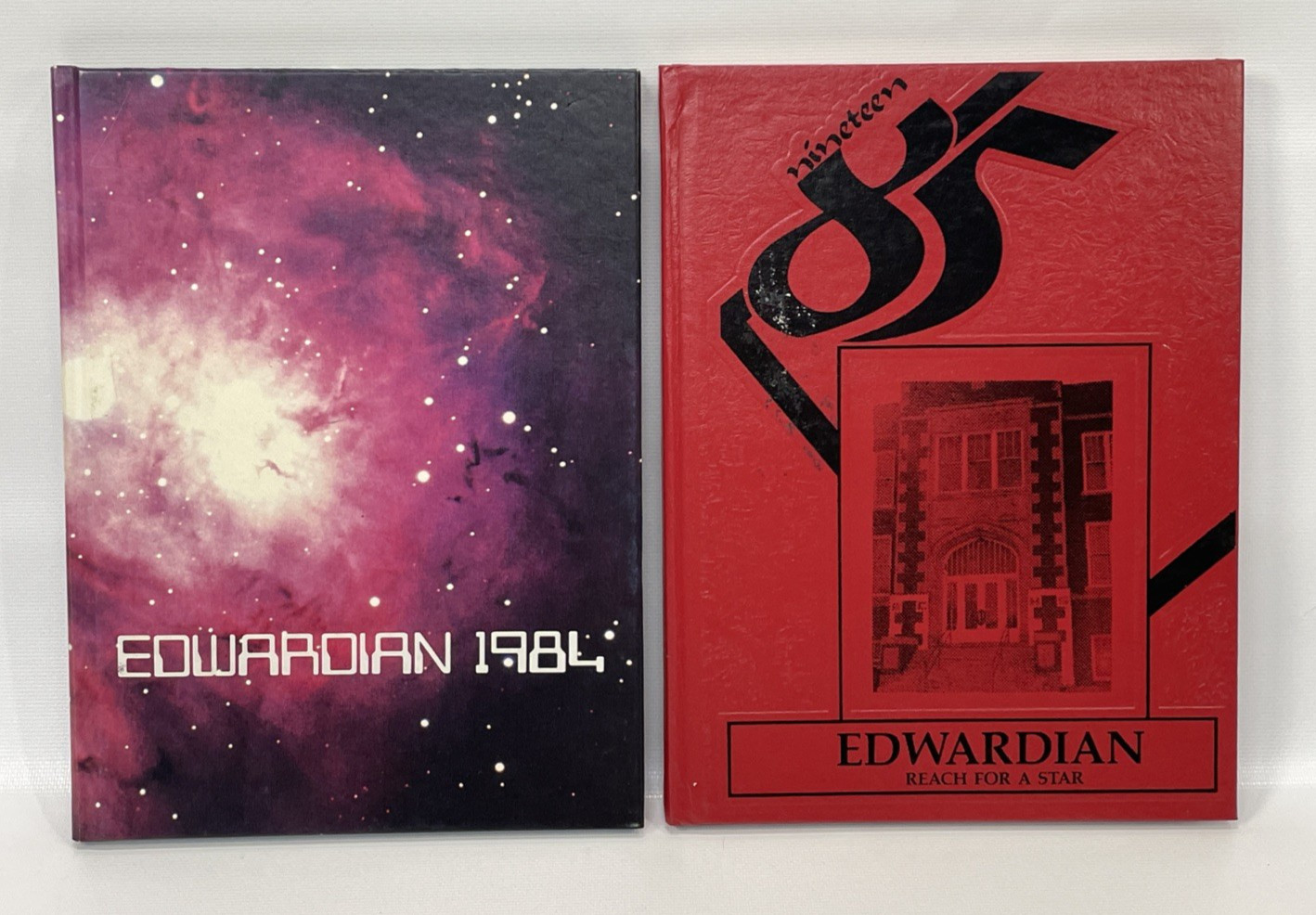 High School Yearbook Lot Vintage 1984 & 1985 EDWARDIAN Illinois