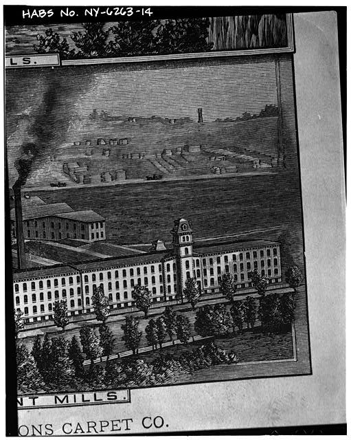Photo:Port Chester New York 1900s Lyon Carpet Co Mill engraving