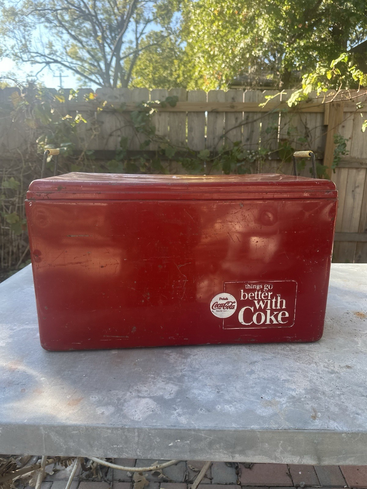 Vintage 60s Things Go Better With Coke Chest Cooler Cool Box 