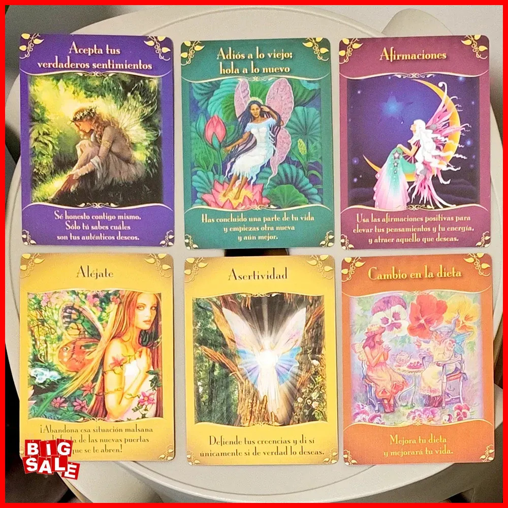 44 Pcs Spanish Cards Printed on 350GSM Double-embossed Cardstock 10.5*7.5cm Magi