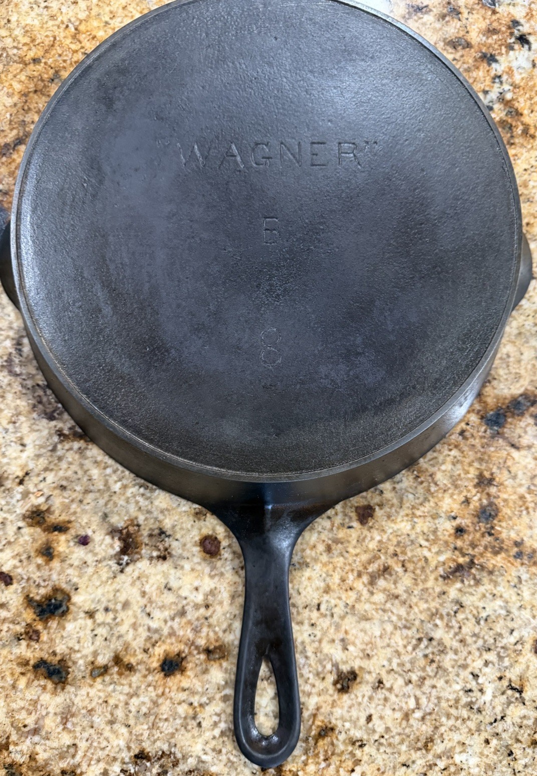 VTG Wagner 8 B Straight Block Cast Iron Skillet Heat Ring No Wobble No Warp