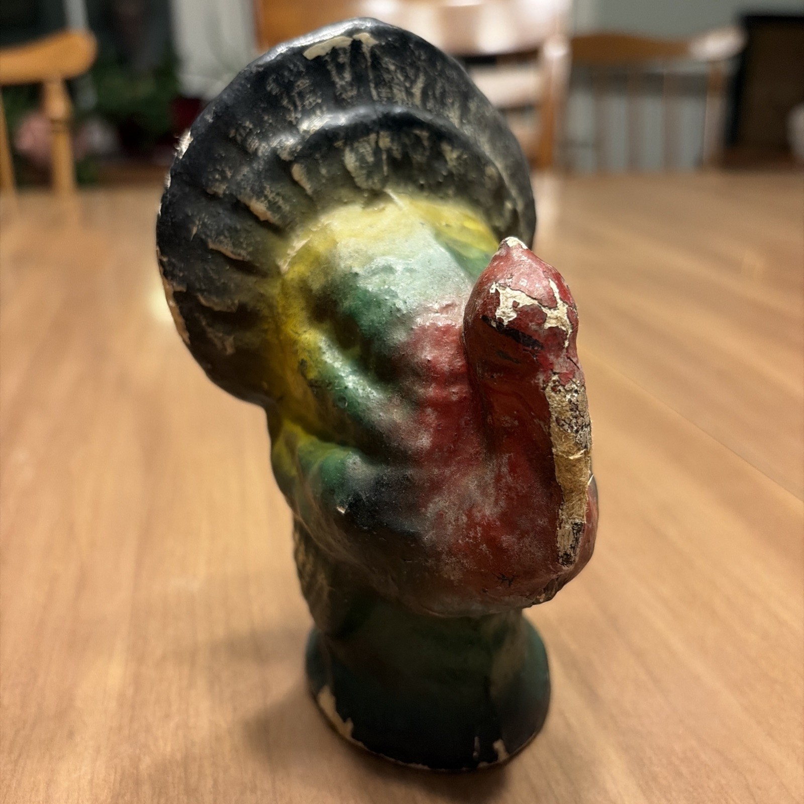 Antique Vintage Turkey Paper Mache Candy Container Made In USA