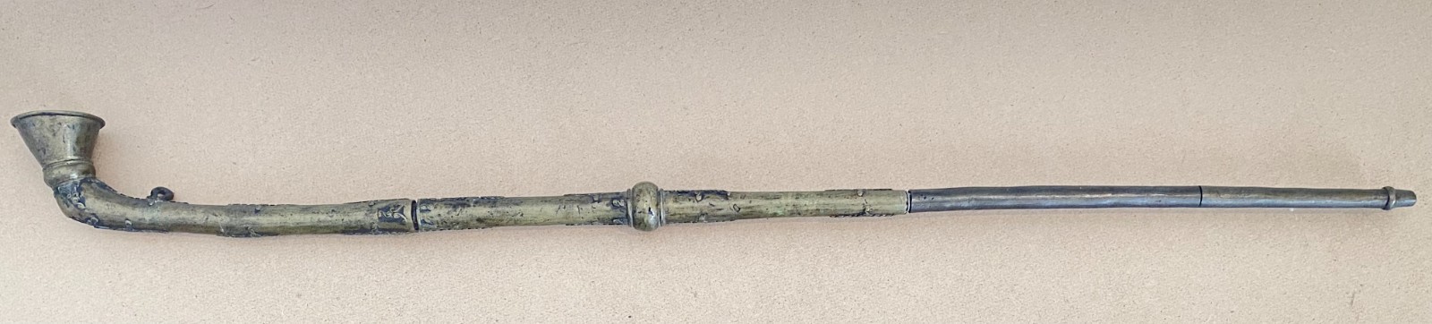 Antique Batak Brass Tobacco Pipe Tulpang Sumatra Indonesia ca1900