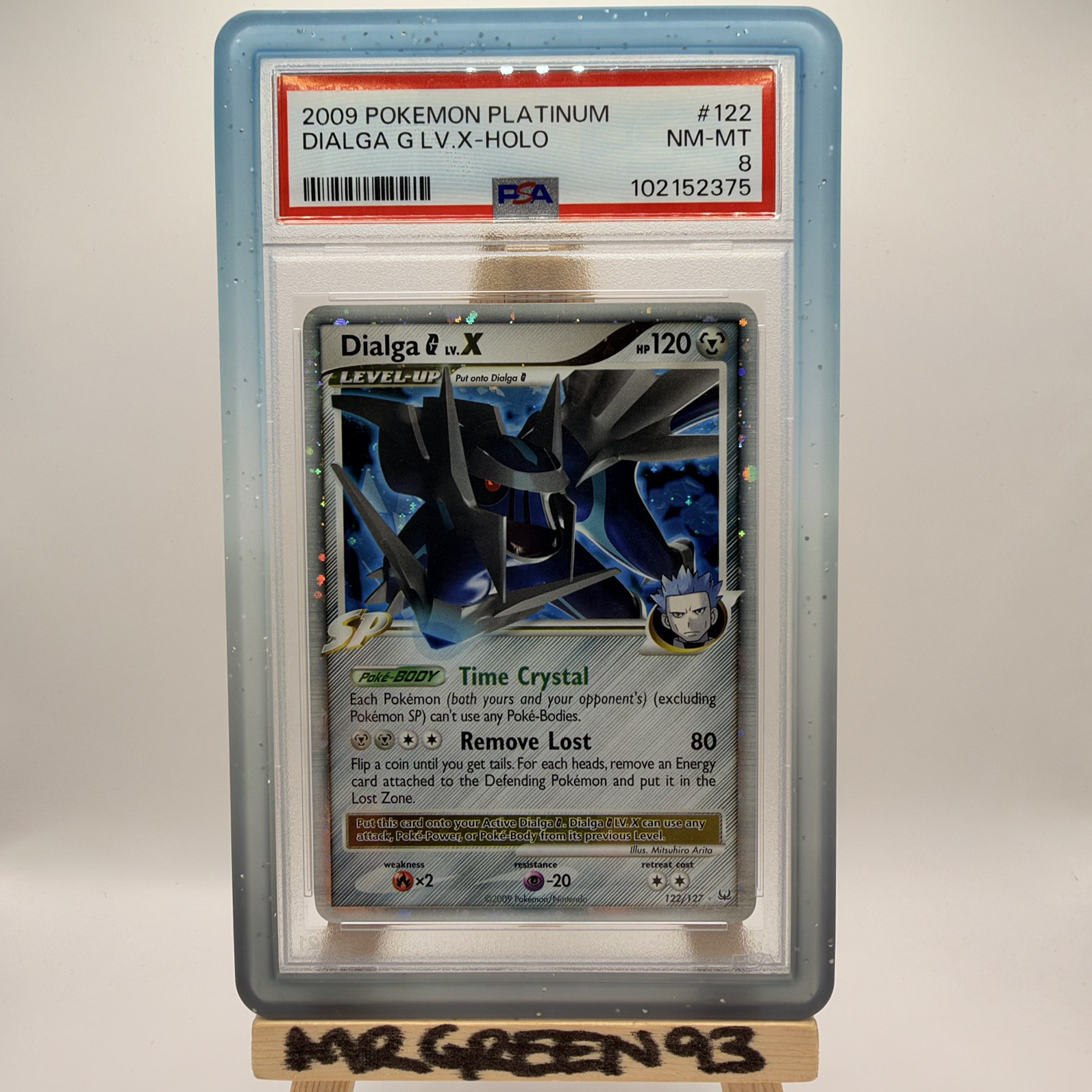 DIALGA G LV.X  2009 POKEMON PLATINUM #122 -HOLO PSA 8
