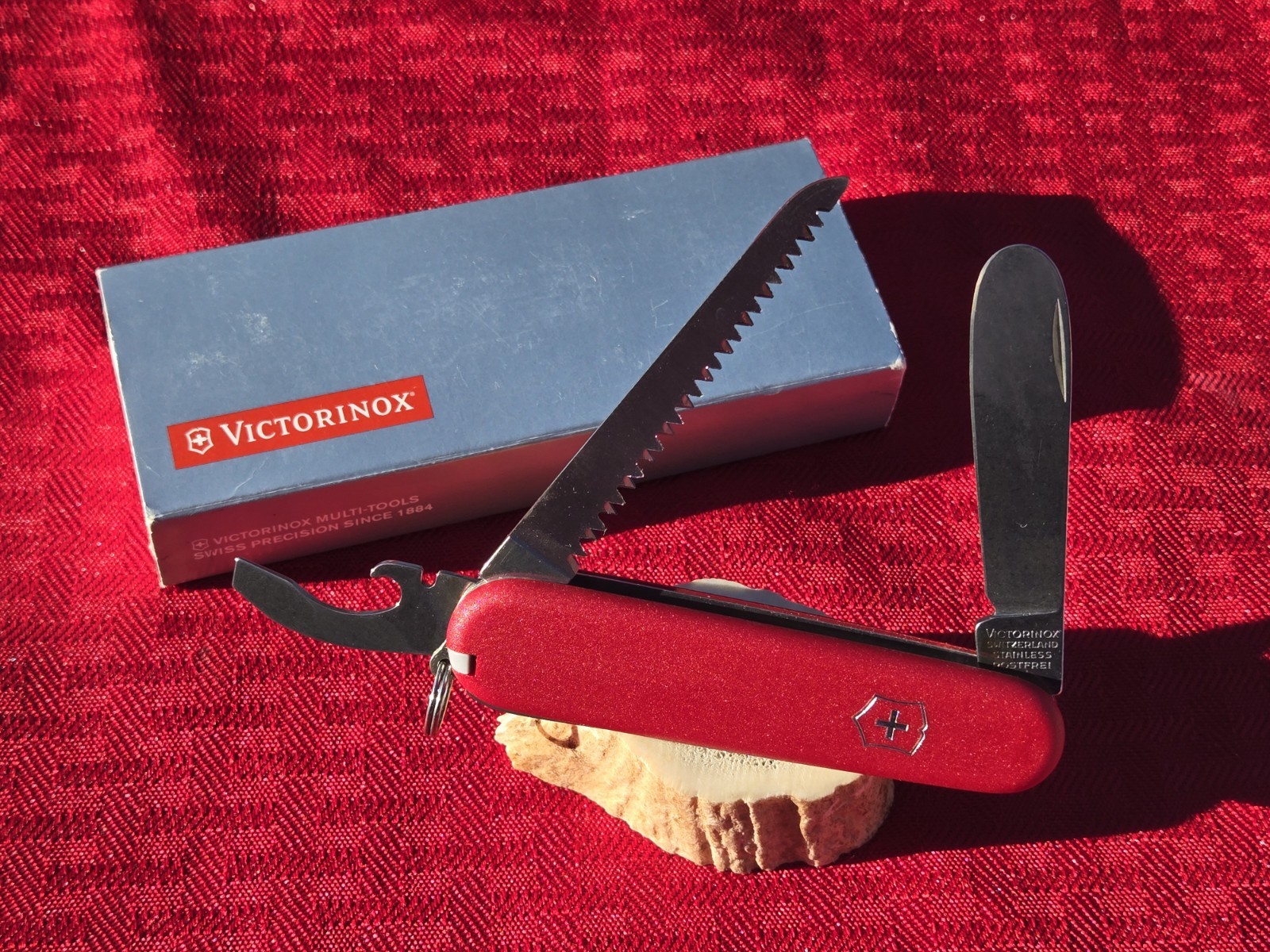 NOS “My First Victorinox” Plus Swiss Army Beginner Pocket Knife 84mm Red 53565 A