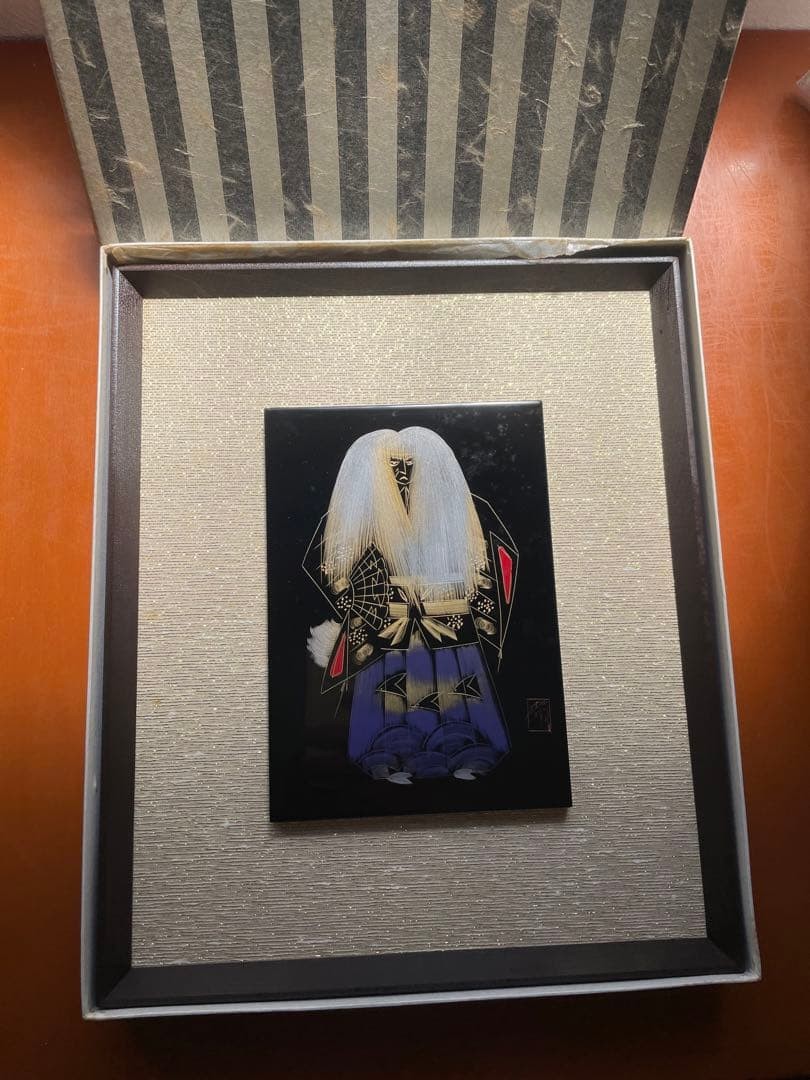 Wajima Nuri Chinkin MakiE Shoujouzu Lacquer Frame Antique With Box Pre War