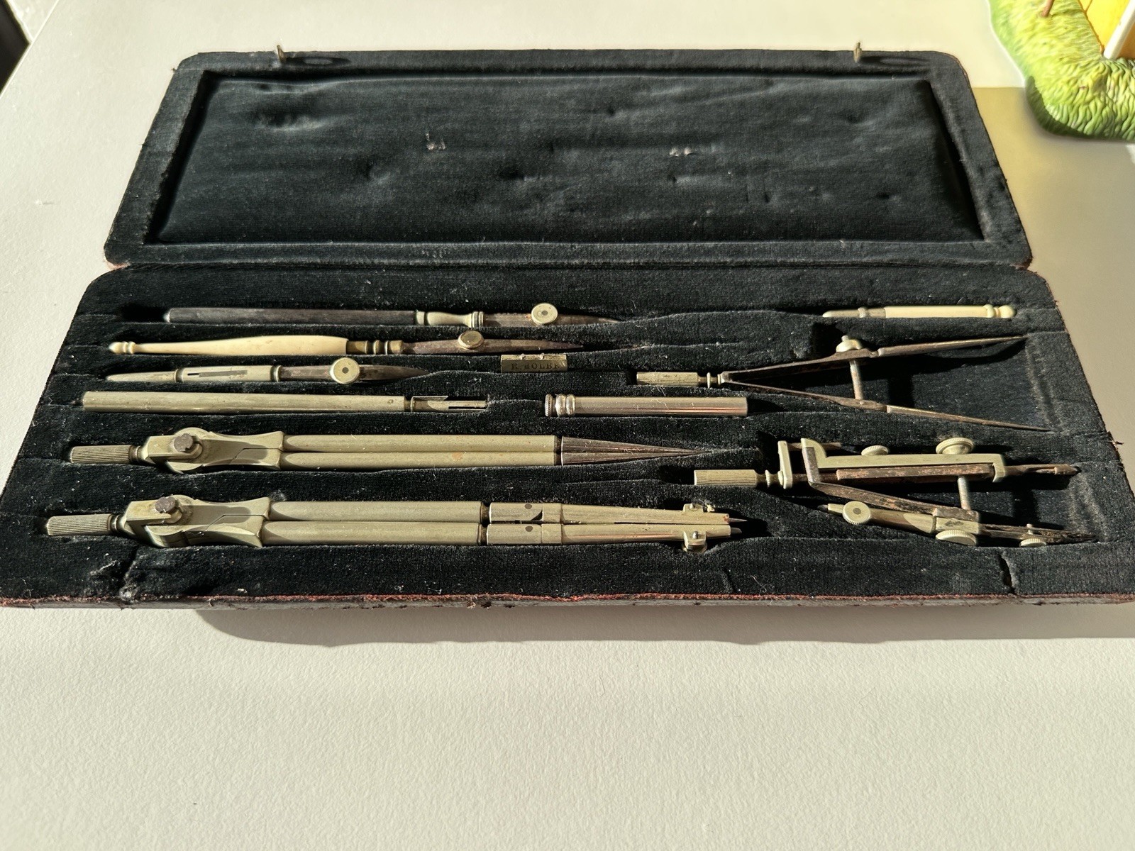E.O. Judge Precision X.P. antique drawing kit circa 1900 case