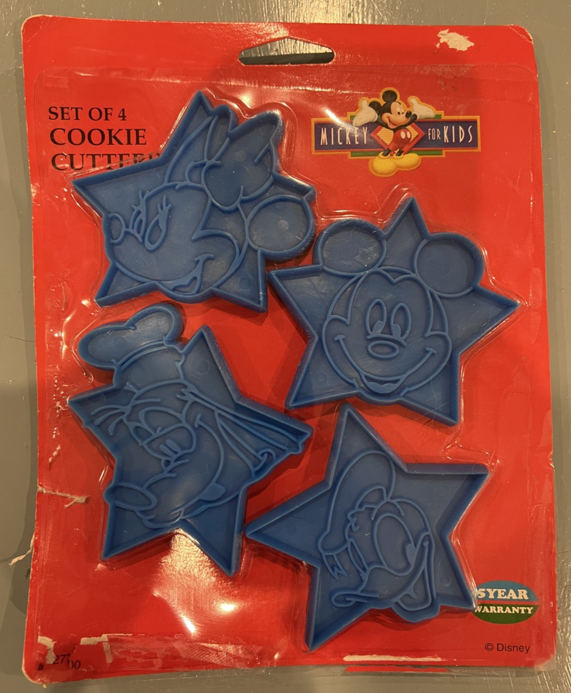 Vintage Disney Mickey For Kids Cookie Cutters Set of 4 Mickey Minnie Goofy Donal