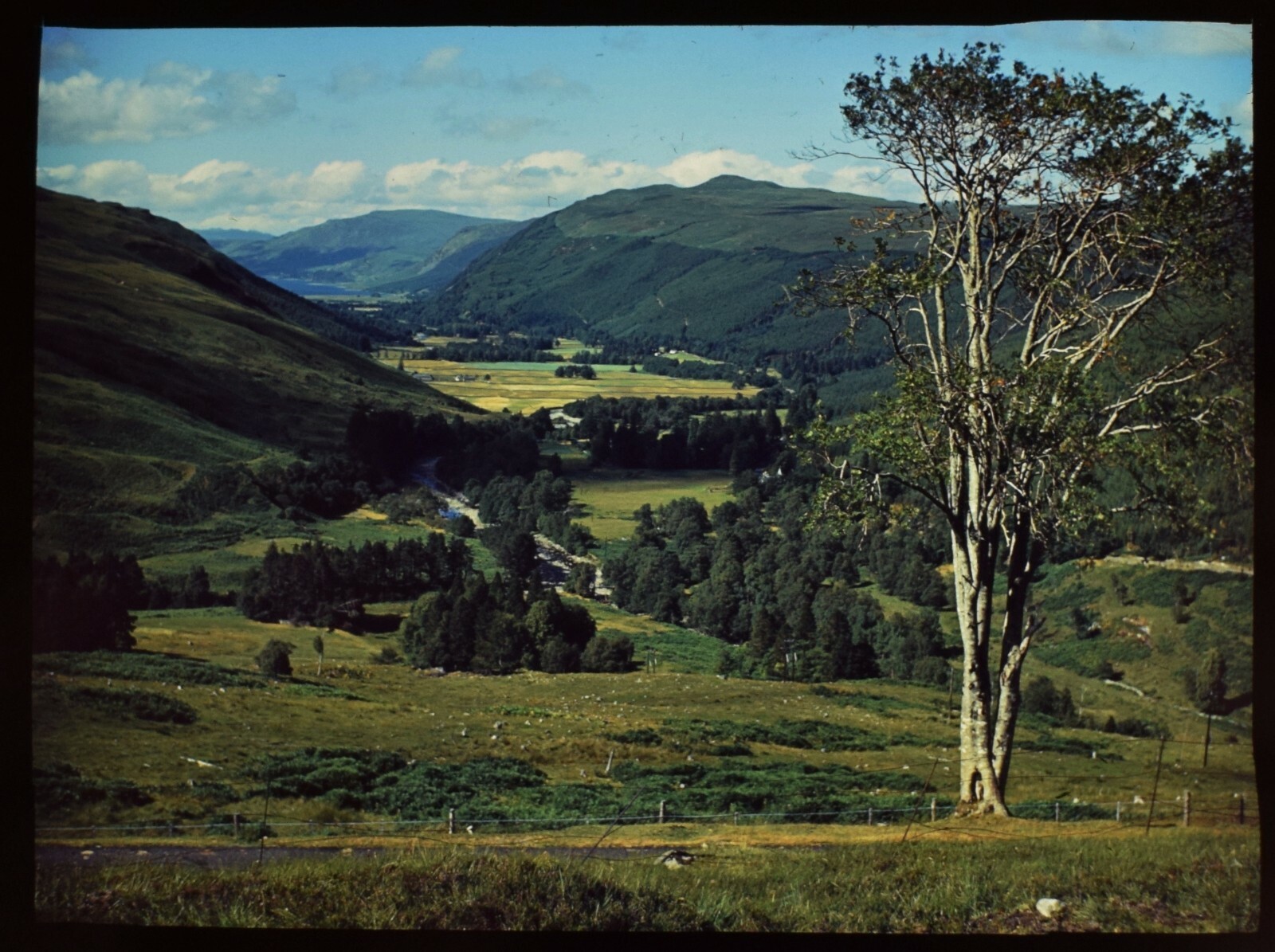 VINTAGE Magic Lantern Slide STRATHMORE NEAR BRAEMORE C1960 PHOTO SCOTLAND