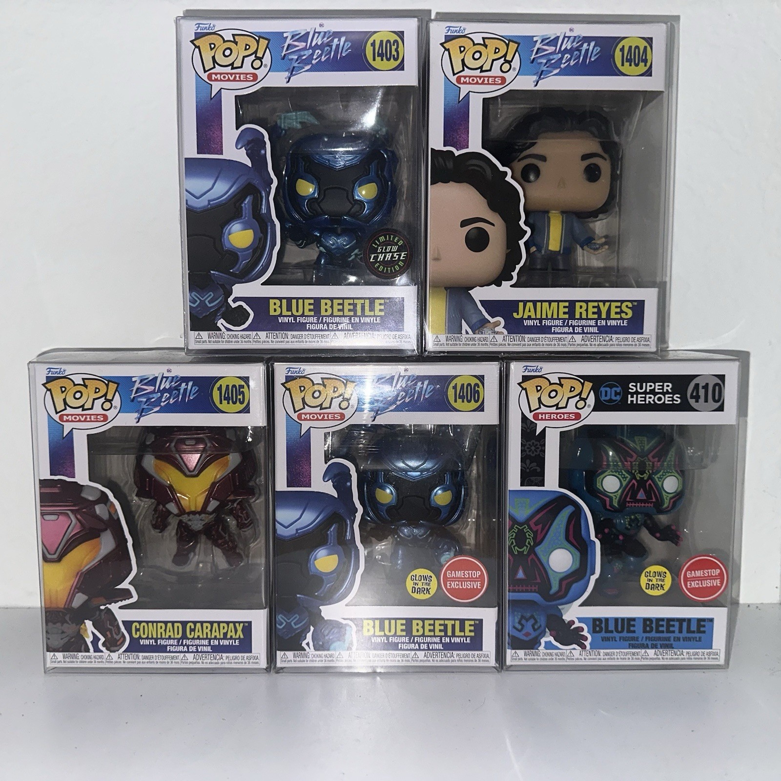 Funko Pop DC Super Hero Blue Beetle Lot of 5 