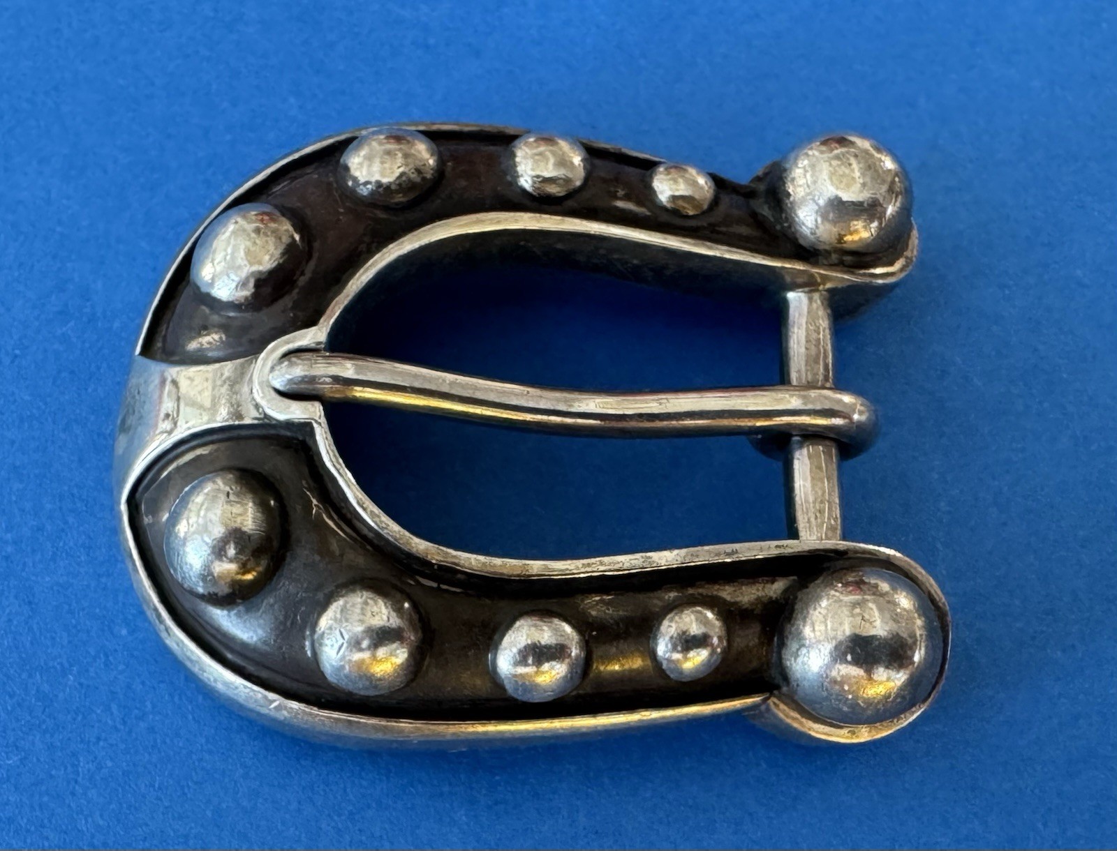 Vintage RARE Kieselstein Cord Sterling Silver Retro Retired Art Deco Belt Buckle
