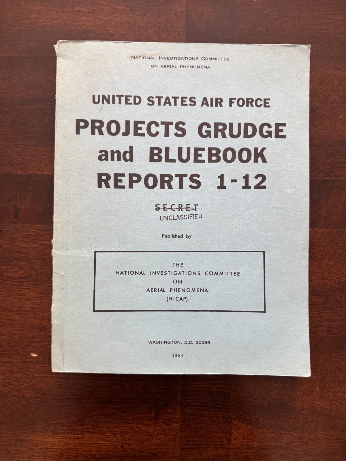 Projects Grudge & Project Blue Book 1-12 NICAP UFO Reports - RARE & COLLECTIBLE