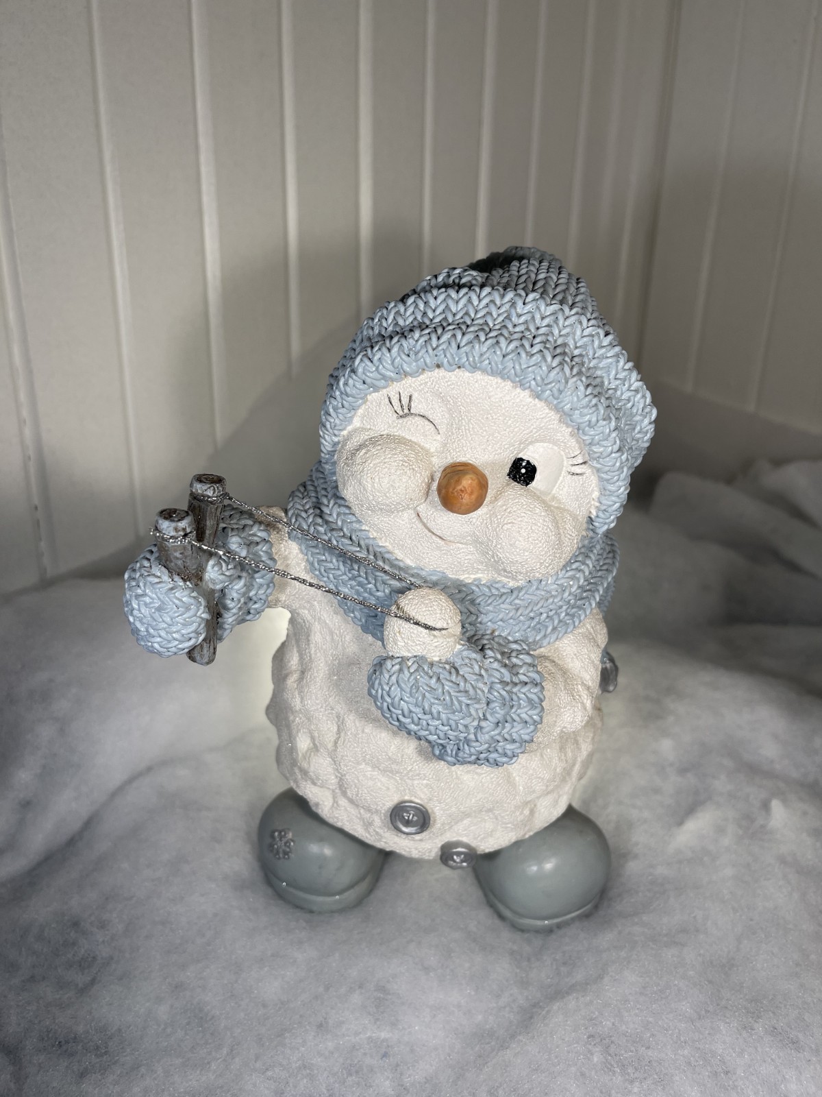 Snow Buddies Slip #94525 2001 Vintage 11 inch Snowman Figurine