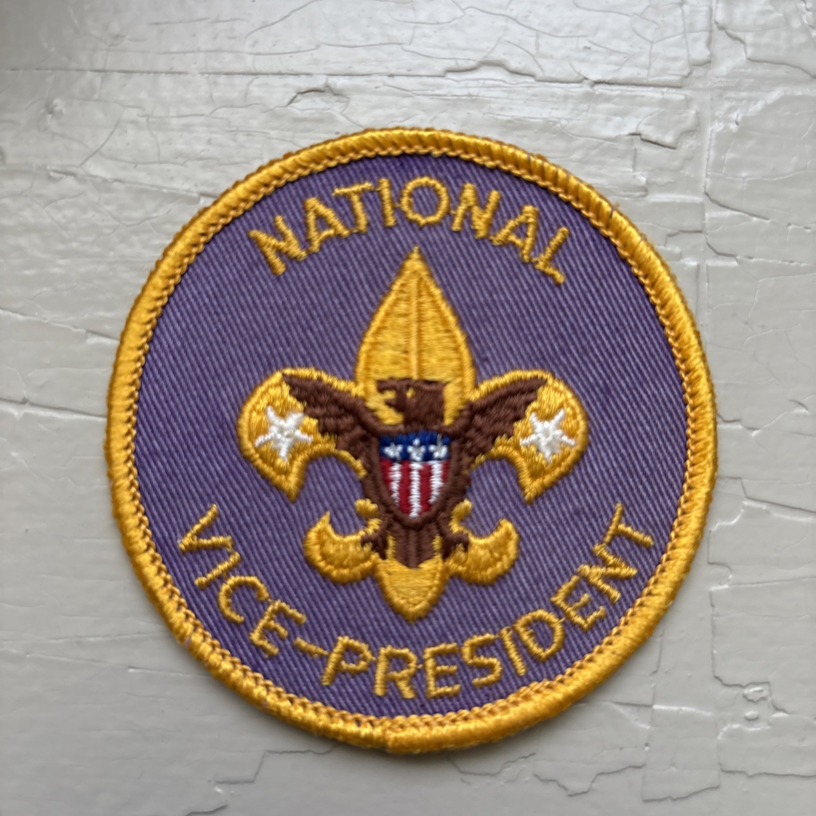 BSA BOY SCOUTS OF AMERICA NATIONAL Vice President POSITION PATCH ~TWILL - As Is
