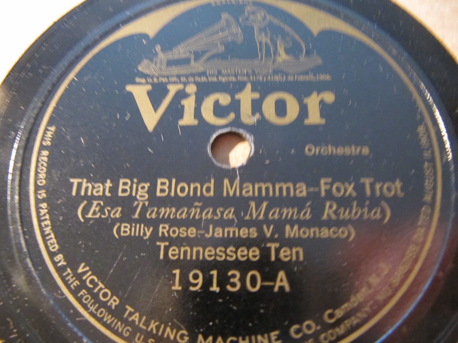 1923 PHIL NAPOLEON Frank Signorelli TENNESSEE TEN Sobbin Blues Blond Mamma 19130