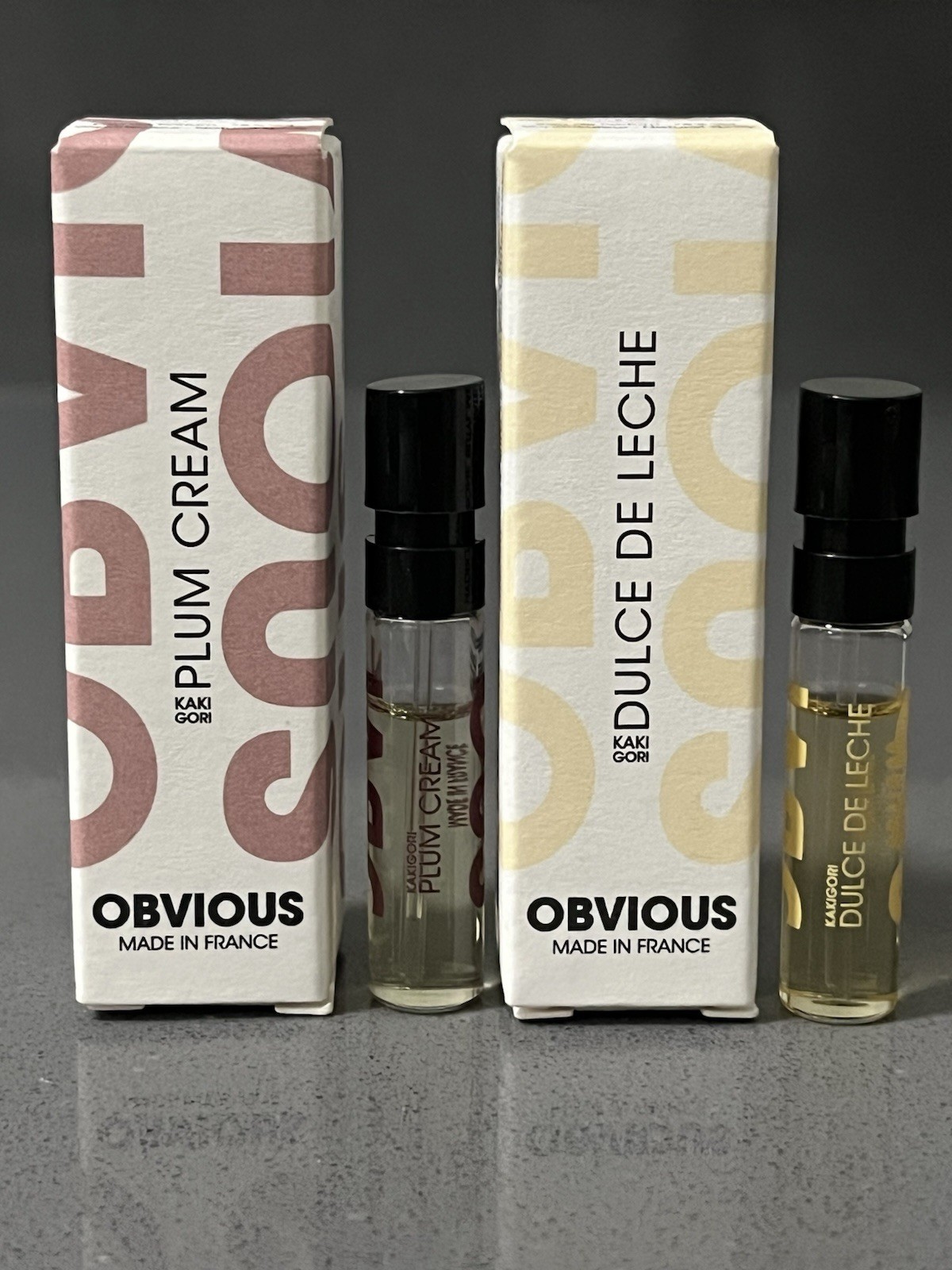 Obvious Dulce de Leche &1xPlum Cream  1.5ml / 0.05 fl oz.set 2 Samples
