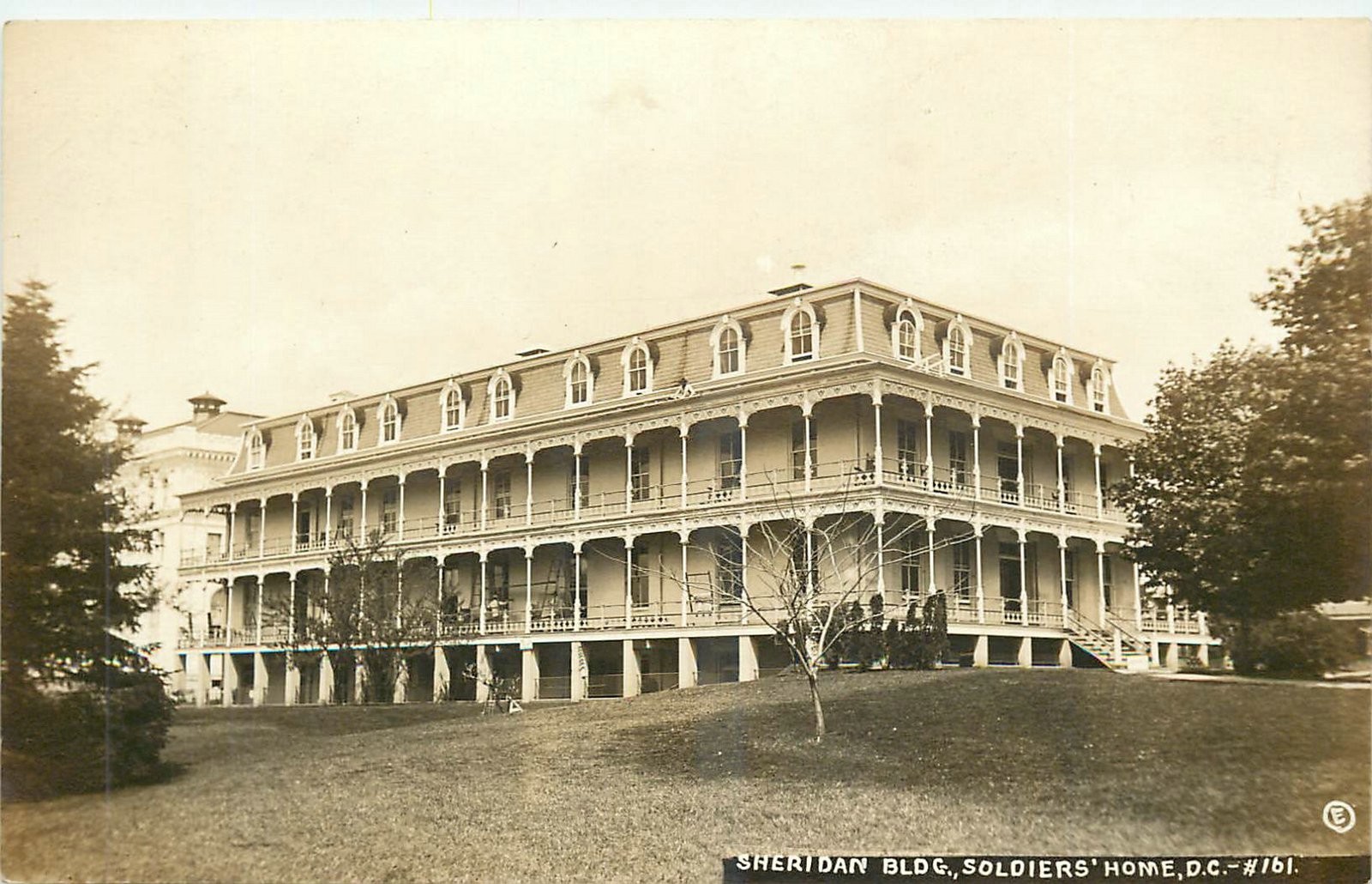 c1910 Washington DC Soldiers Home Sheridan #161 RPPC Postcard 25-11626