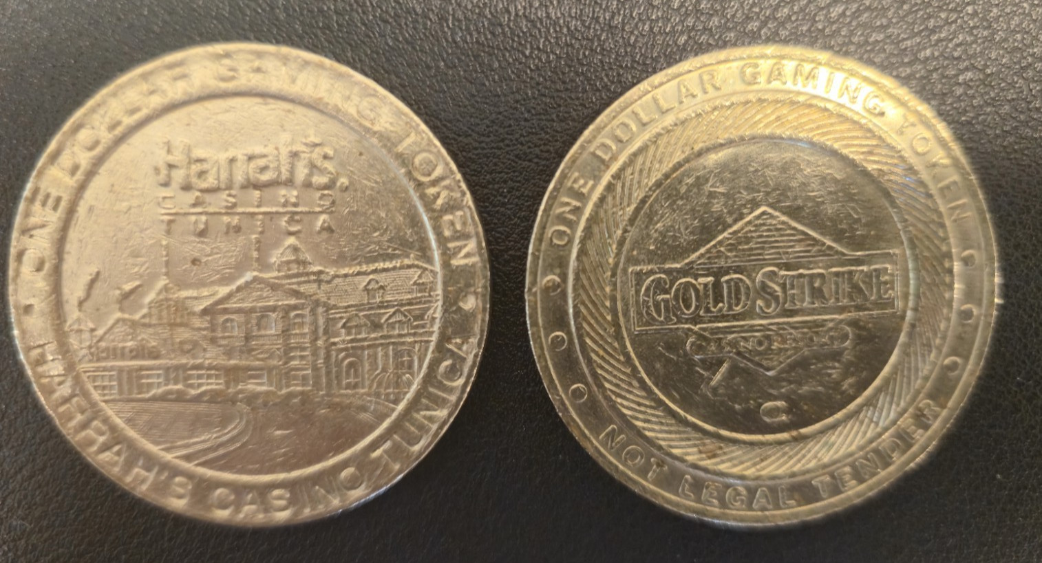 Harrah’s Casino $1 Slot Gaming Token/Tunica & Gold Strike Token - Robinsonville
