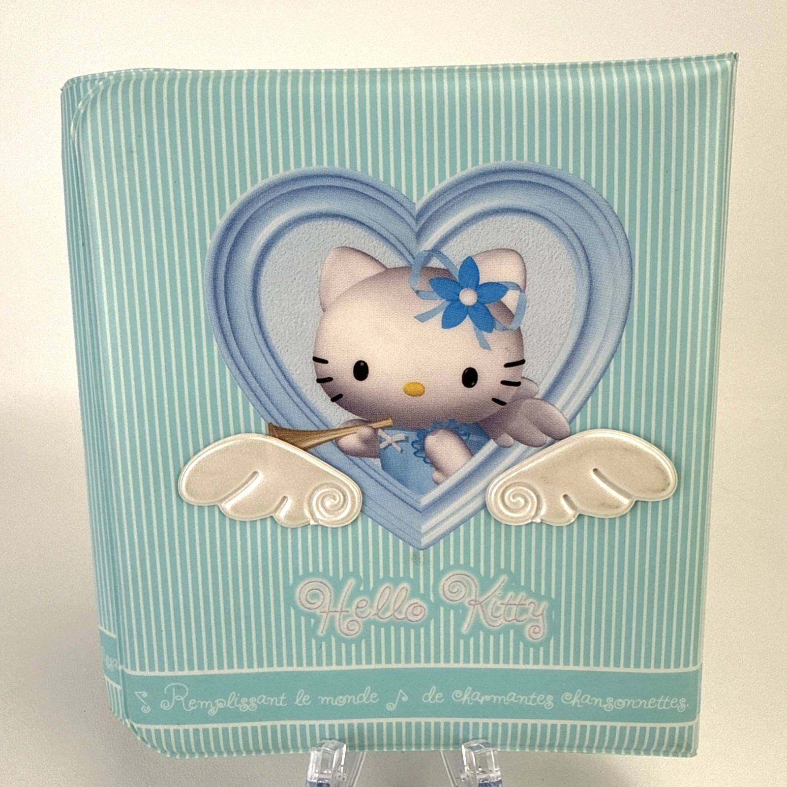 Vintage 2001 Angel Hello Kitty CD Binder Sanrio Blue