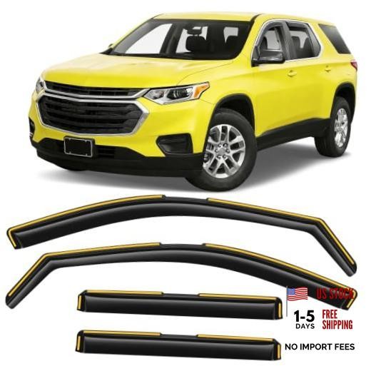 Window Visors Rain Guards for Chevrolet/Chevy Fit for 2018-2023 Chevy Traverse
