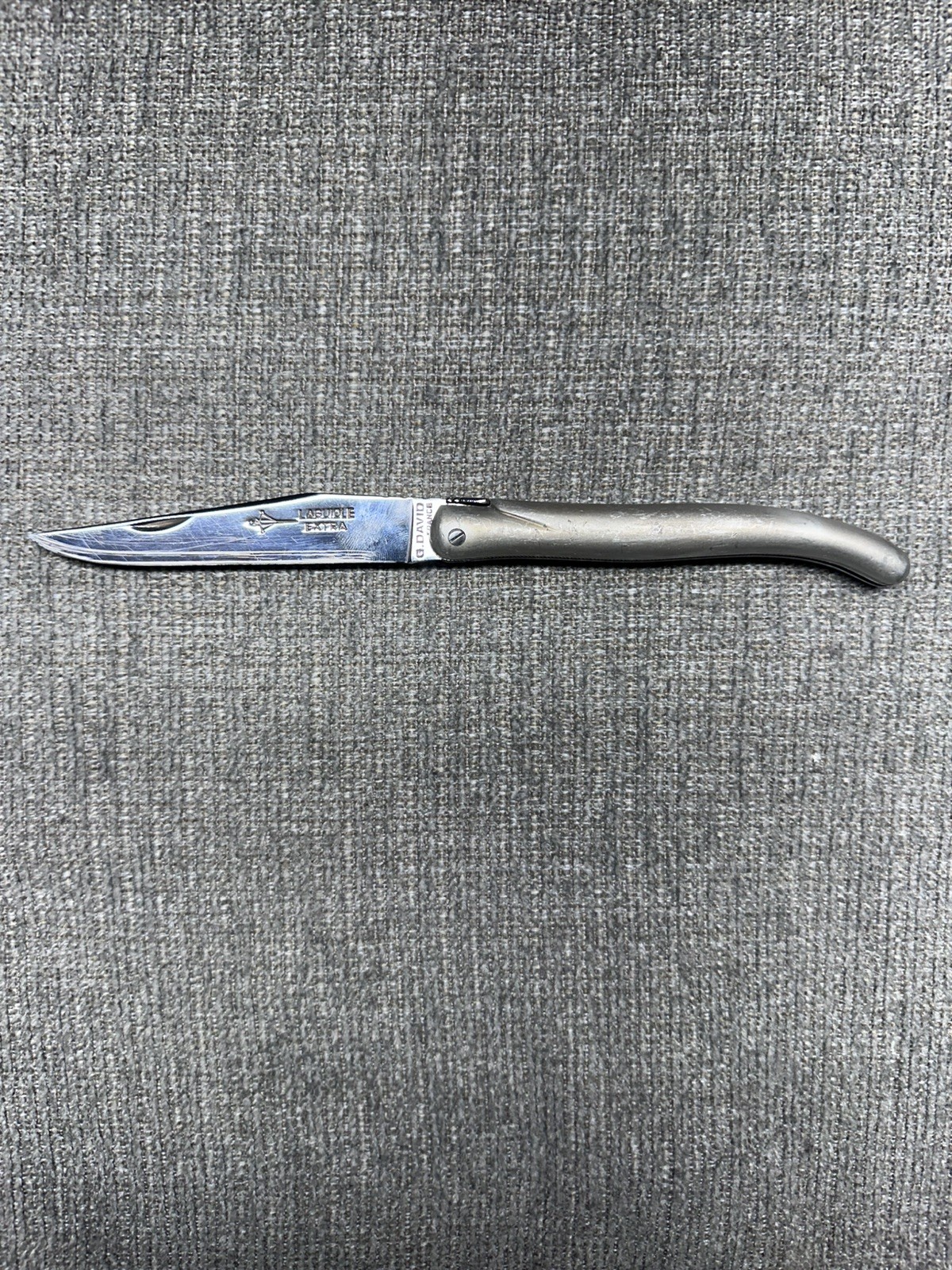 Vintage Laguiole Extra folding pocket knife with a metal handle