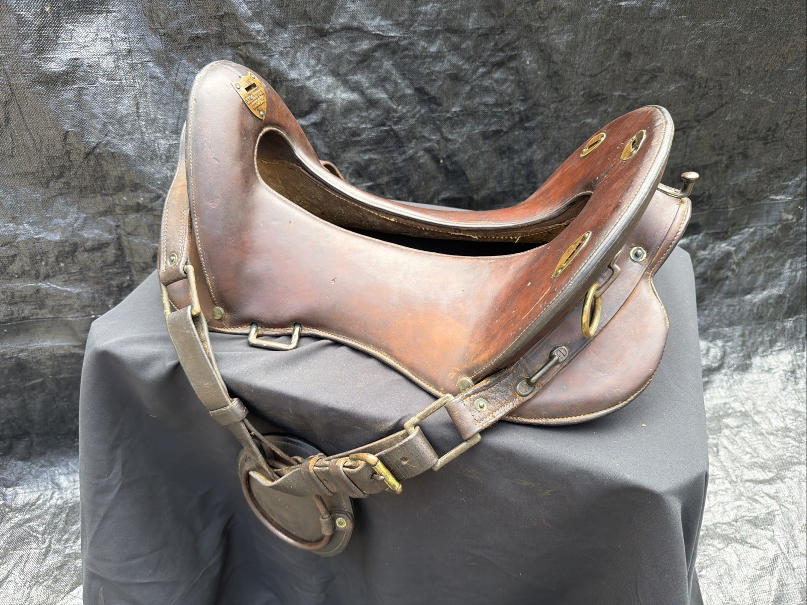 Rare Antique 1904 Army Leather Horse Saddle By P.C Co & ID’D A.H.B 11 1/2” Inch