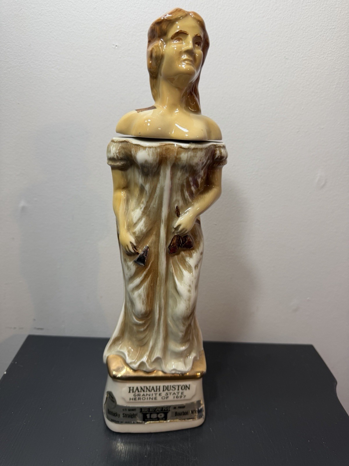 Hannah Duston Granite State Heroine of 1697 Whiskey Decanter Jim Beam