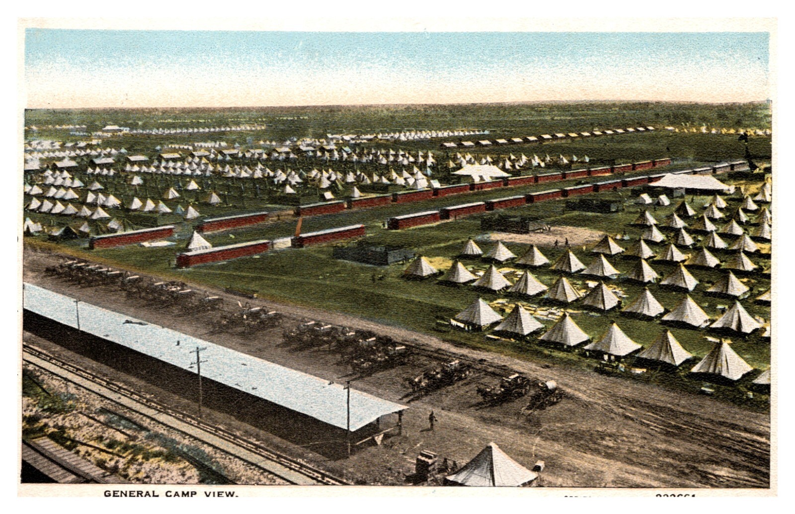 General Camp  View Series No. 24 Postcard  Military Camp - Aerial View #397