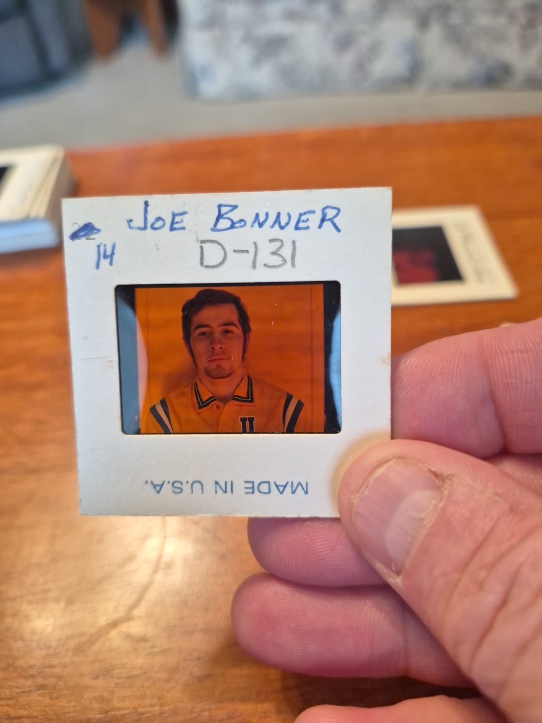 Vintage 1970's Joe Bonner  UPJ Basketball  Slide 2 Inches