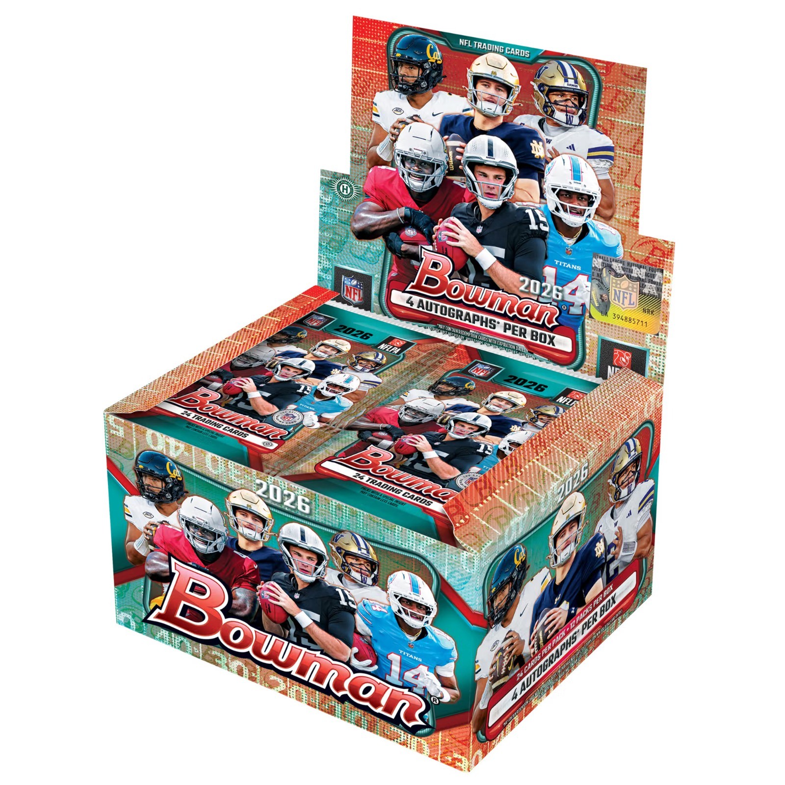 2026 Topps Bowman Football Jumbo Box 4 Autographs Brand New & Factory Sealed