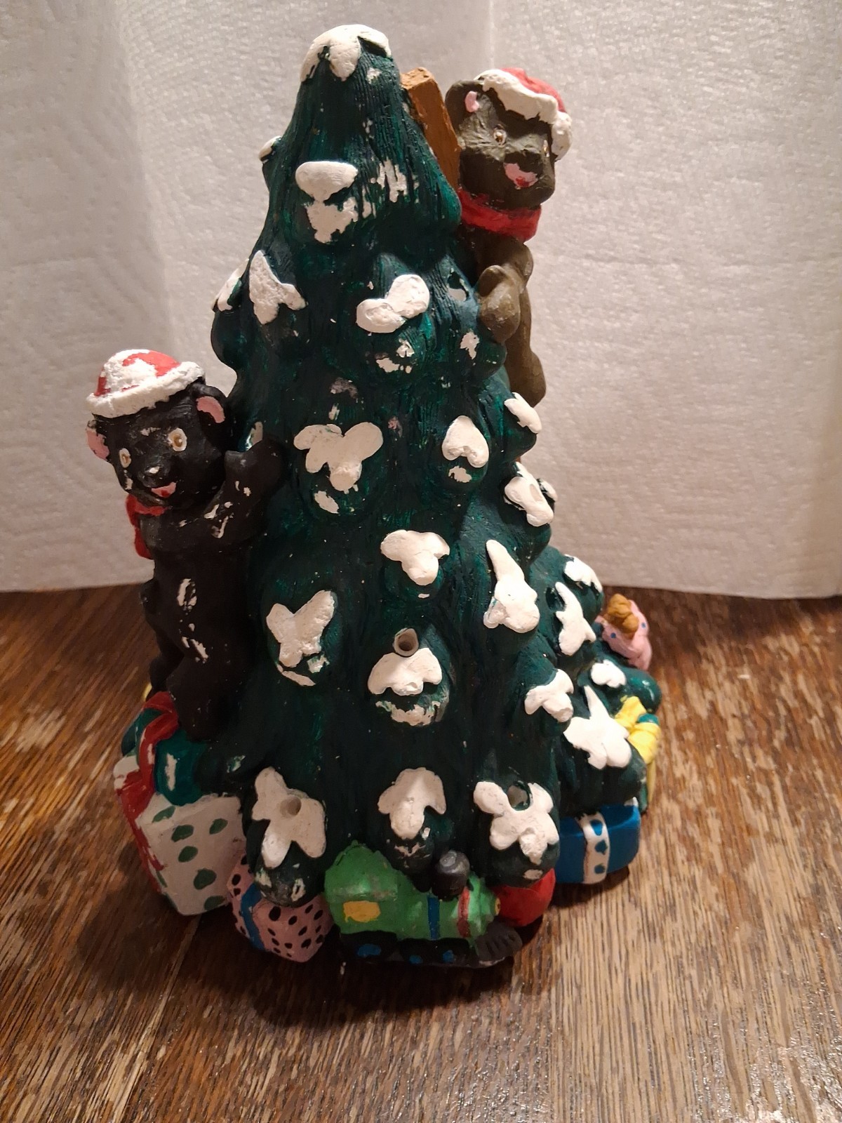 Vintage Plaster Light Up Christmas Tree 9\