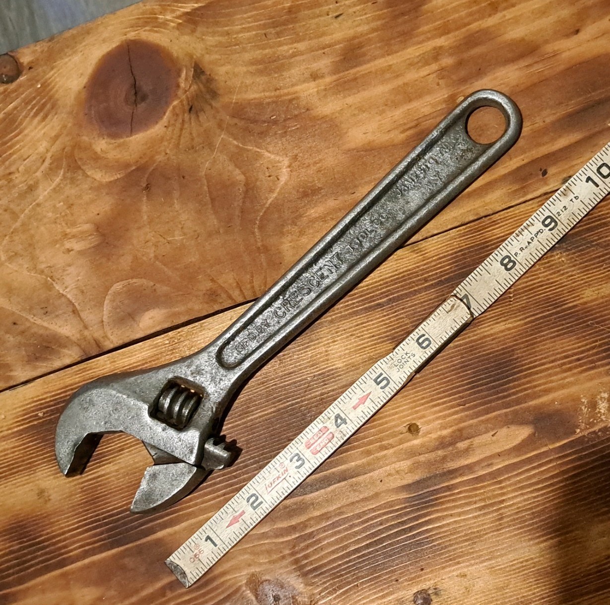 Vintage CRESCENT TOOL CO 10 in Drop Forged Adjustable Wrench  Jamestown NY USA 