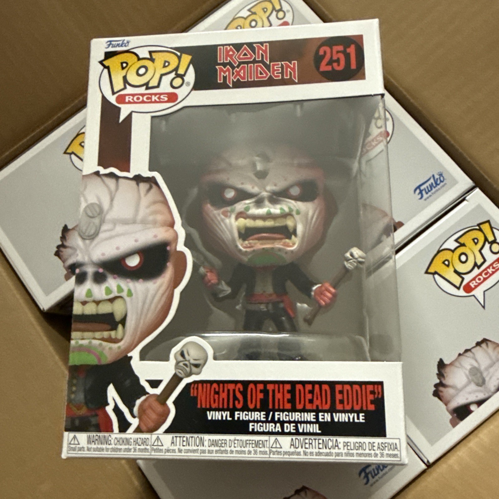 Funko Pop Rocks Iron Maiden Nights of the Dead Eddie Vinyl  #251 INCL PROTECTOR