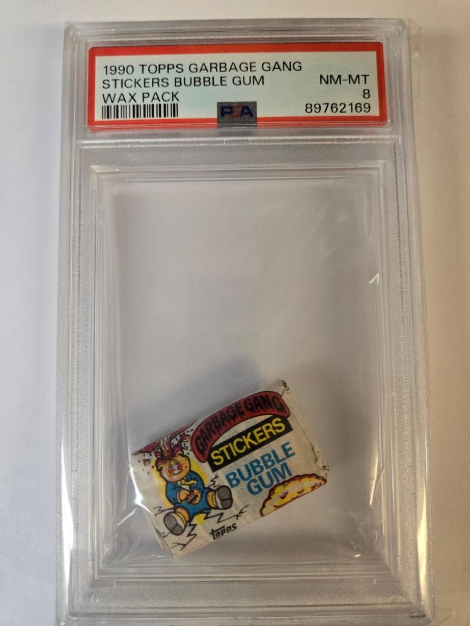 Garbage Pail Kids Topps 1990 Garbage Gang wrap around GUM Pack PSA 8 POP 1