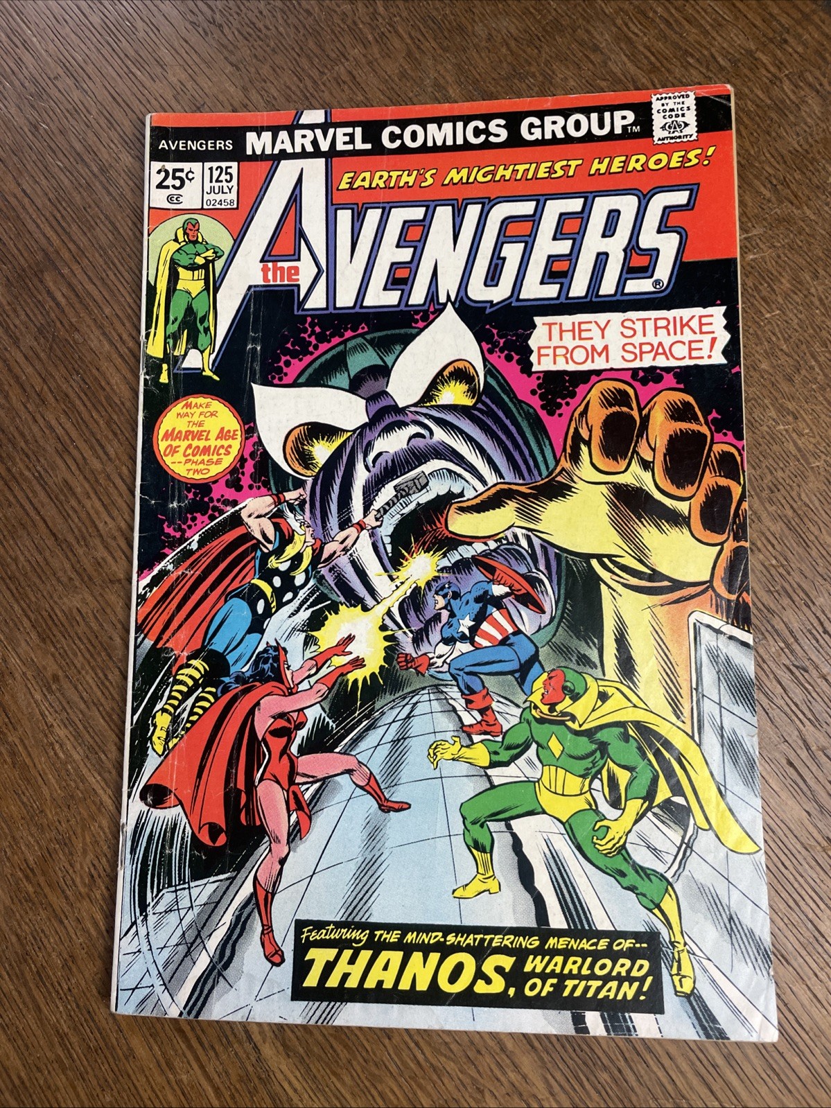 The Avengers #125 (1974) Thanos Cover Marvel Comics