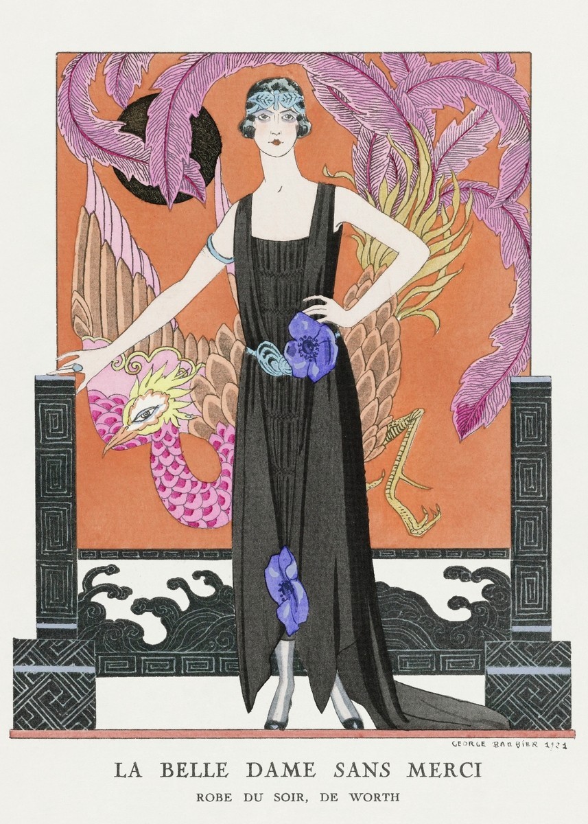 1921 Art Deco French La belle dame sans merci  Advertisement Poster Print