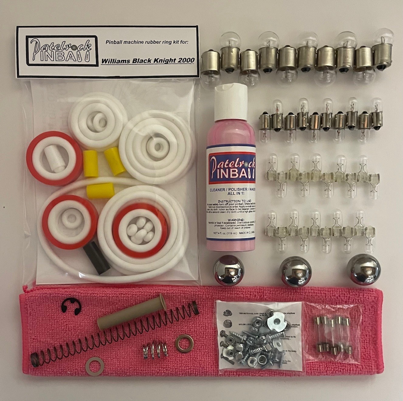 1989 Williams Black Knight 2000 Pinball Machine Maintenance Tune Up Kit BK2000