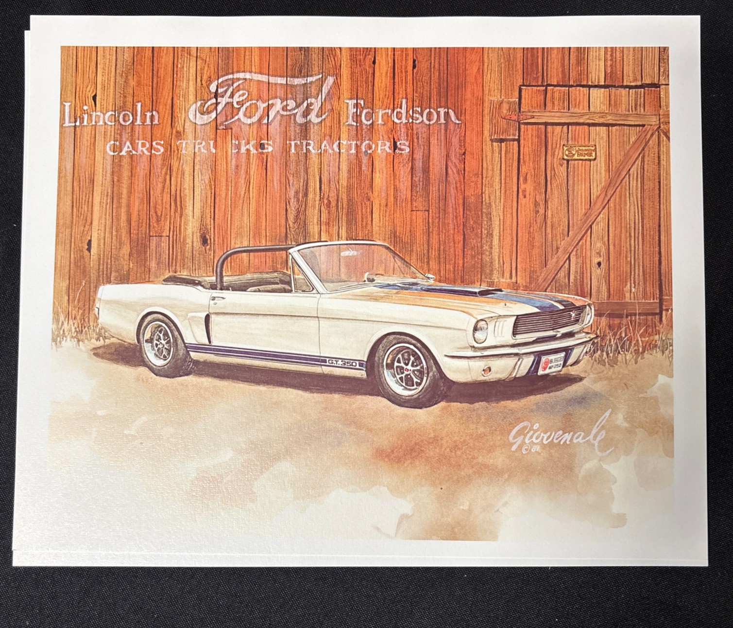1965 Shelby GT350 CLASSIC CAR ART PRINT Lincoln Fordson Ford Shelby Print Nice 