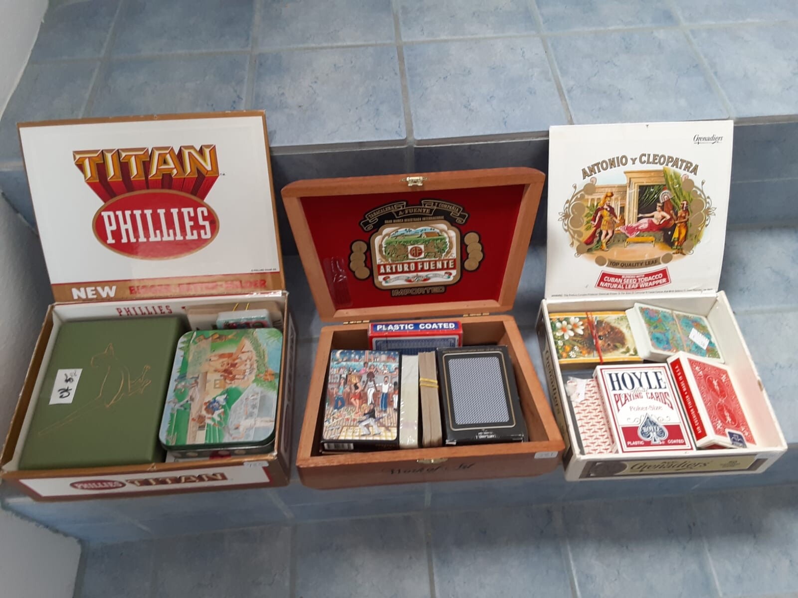 HUGE Lot of 2,080 Playing Cards Collection boxed & shipped in Cigar Boxes