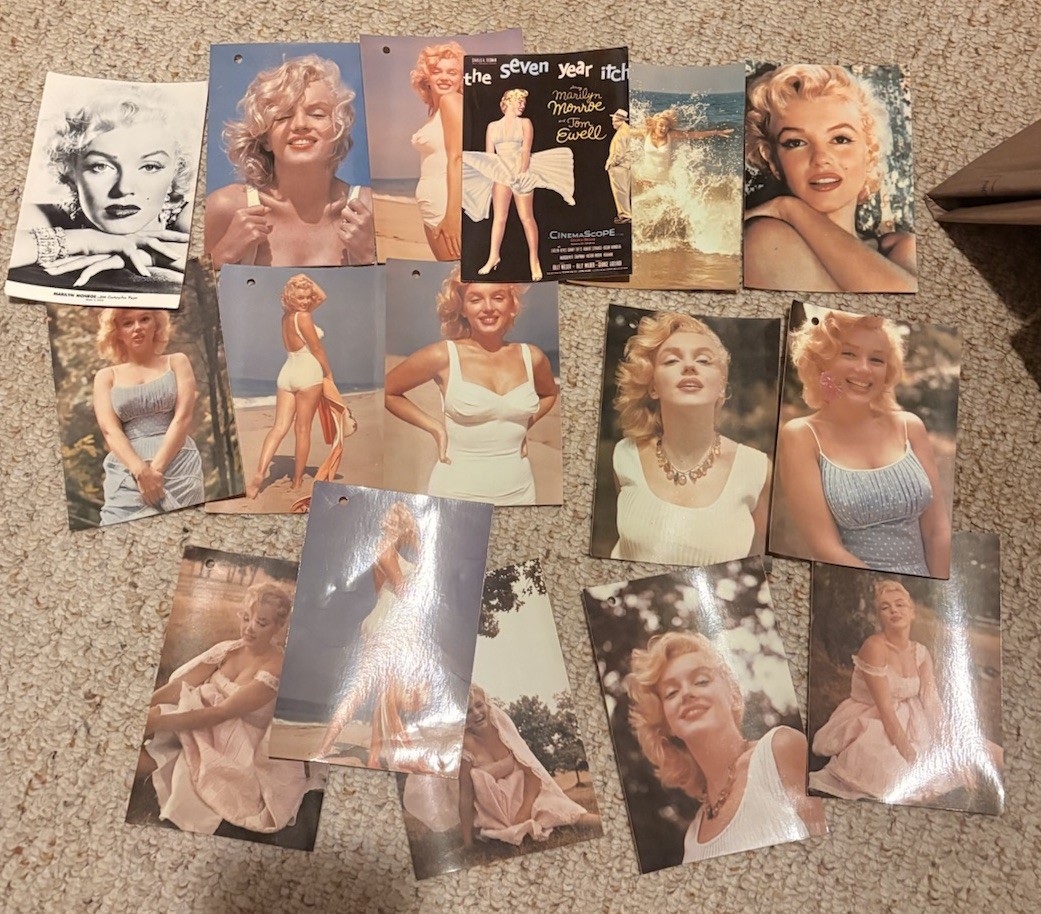 Vintage 1980\'s Marilyn Monroe 4 by 6 Postcards Set of 16