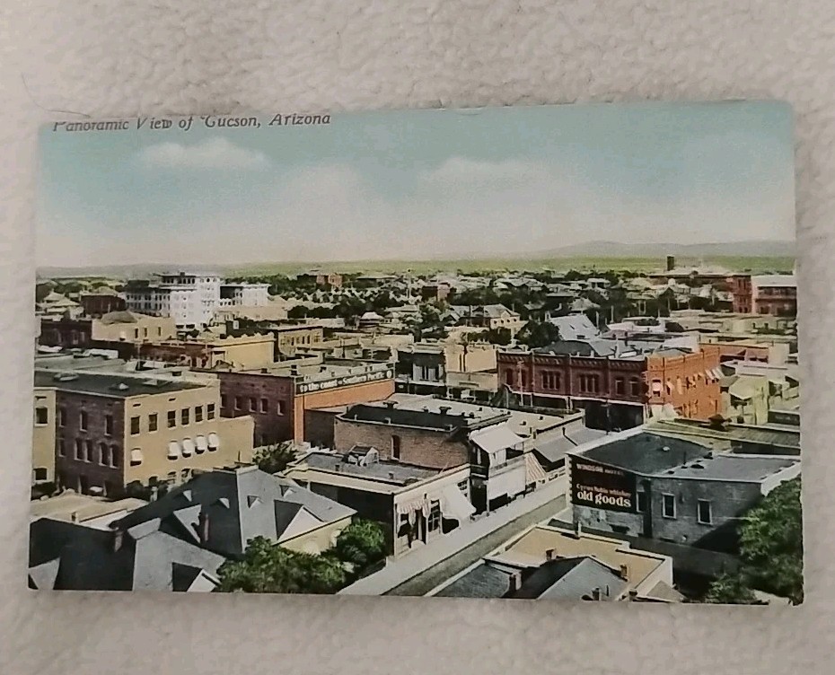 1907 Tucson Arizona Panoramic Townview Vintage AZ Postcard
