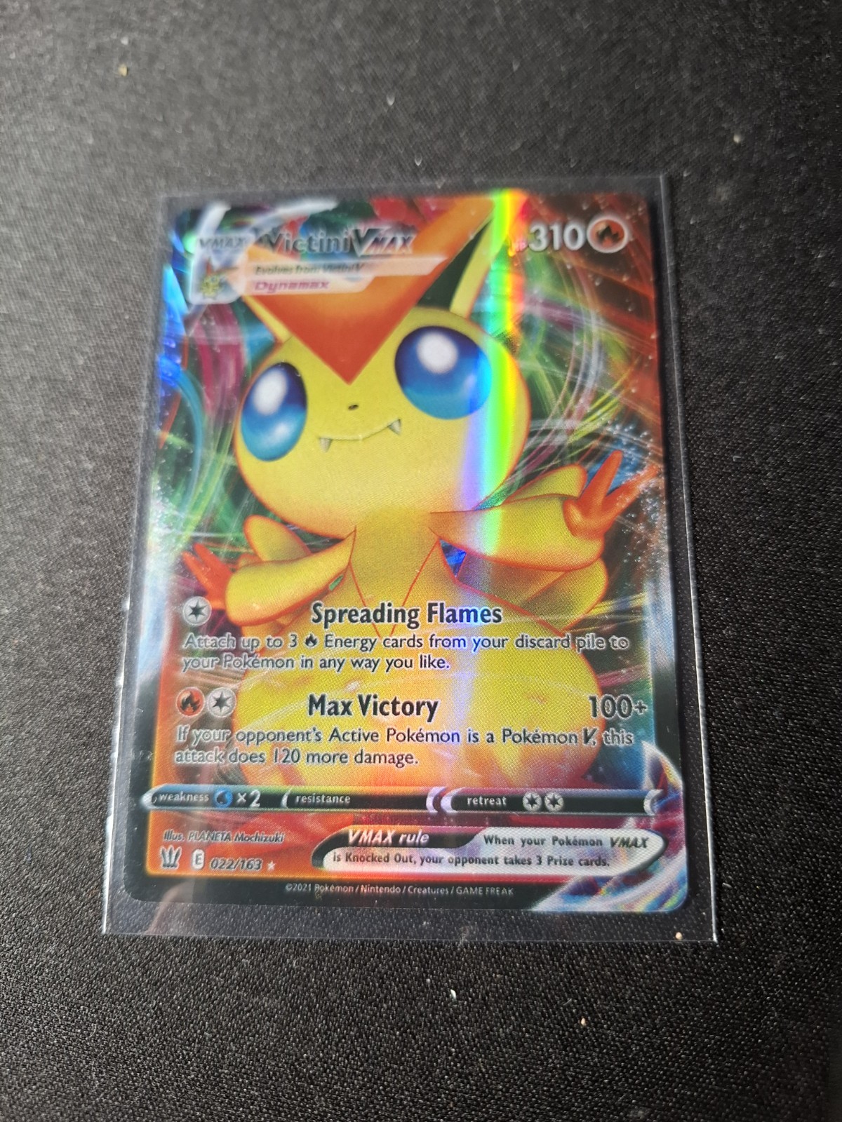 Victini Vmax 022/163 ULTRA RARE Holo Battle Styles Pokemon Card Full Art