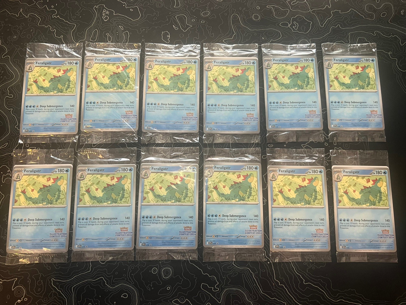 12x SEALED Pokemon Illustration Contest Feraligatr/Toxtricity/Pikachu Promo lot