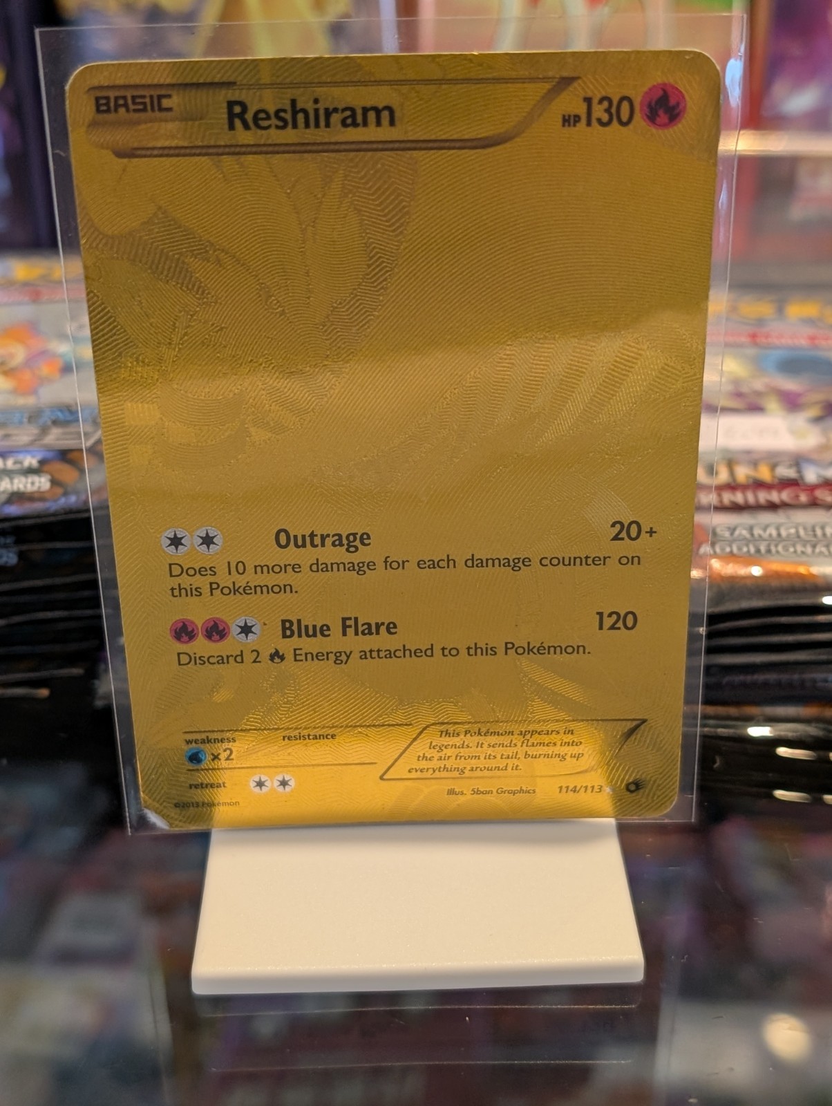 Pokemon Reshiram 114/113 Holo Legendary Treasures 