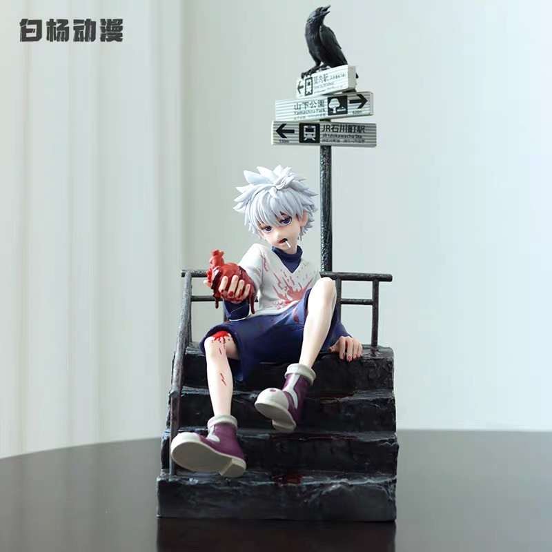  Anime HUNTER×HUNTER Killua Zoldyck 13in PVC Action Figure Model Statue Gift Toy