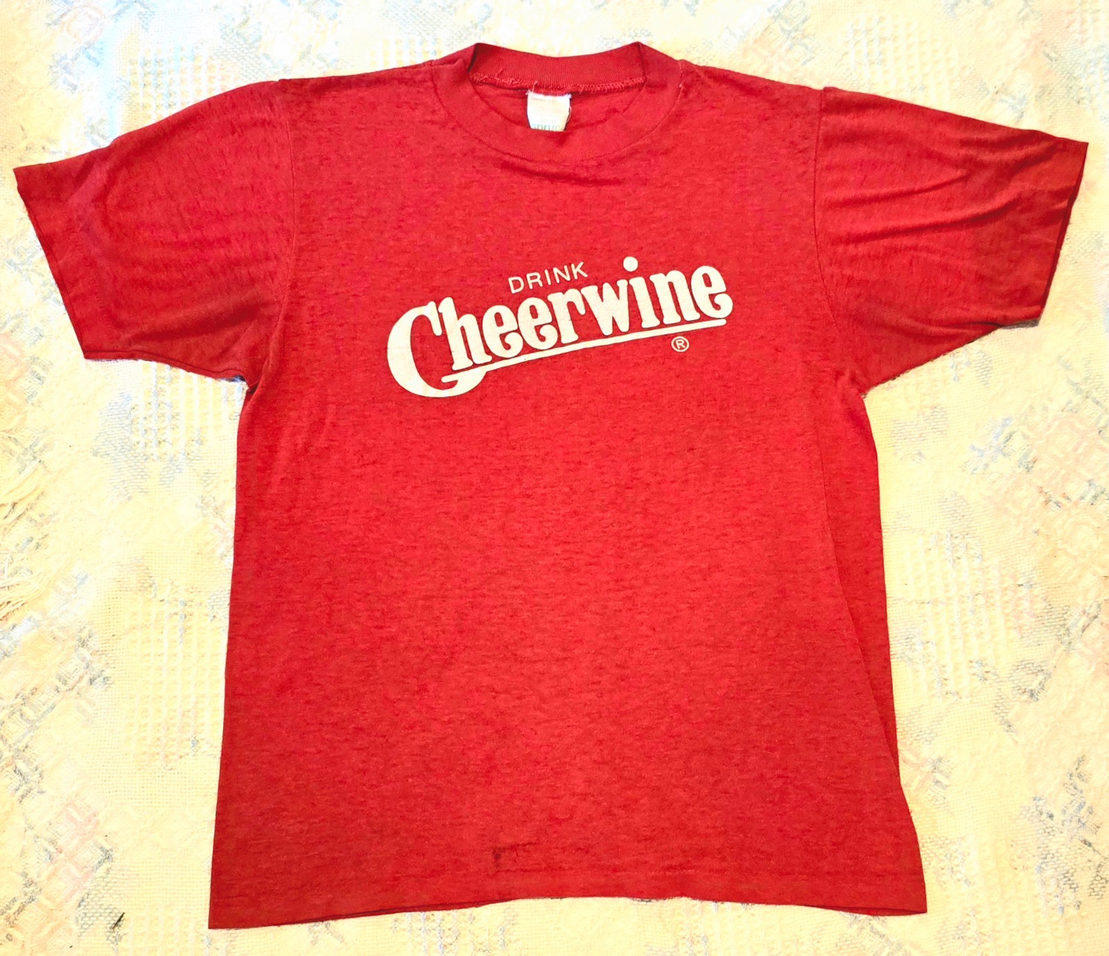 RARE VINTAGE CHEERWINE TSHIRT 70s 80s SPRUCE BRAND SINGLE STITCH- SIZE SMALL